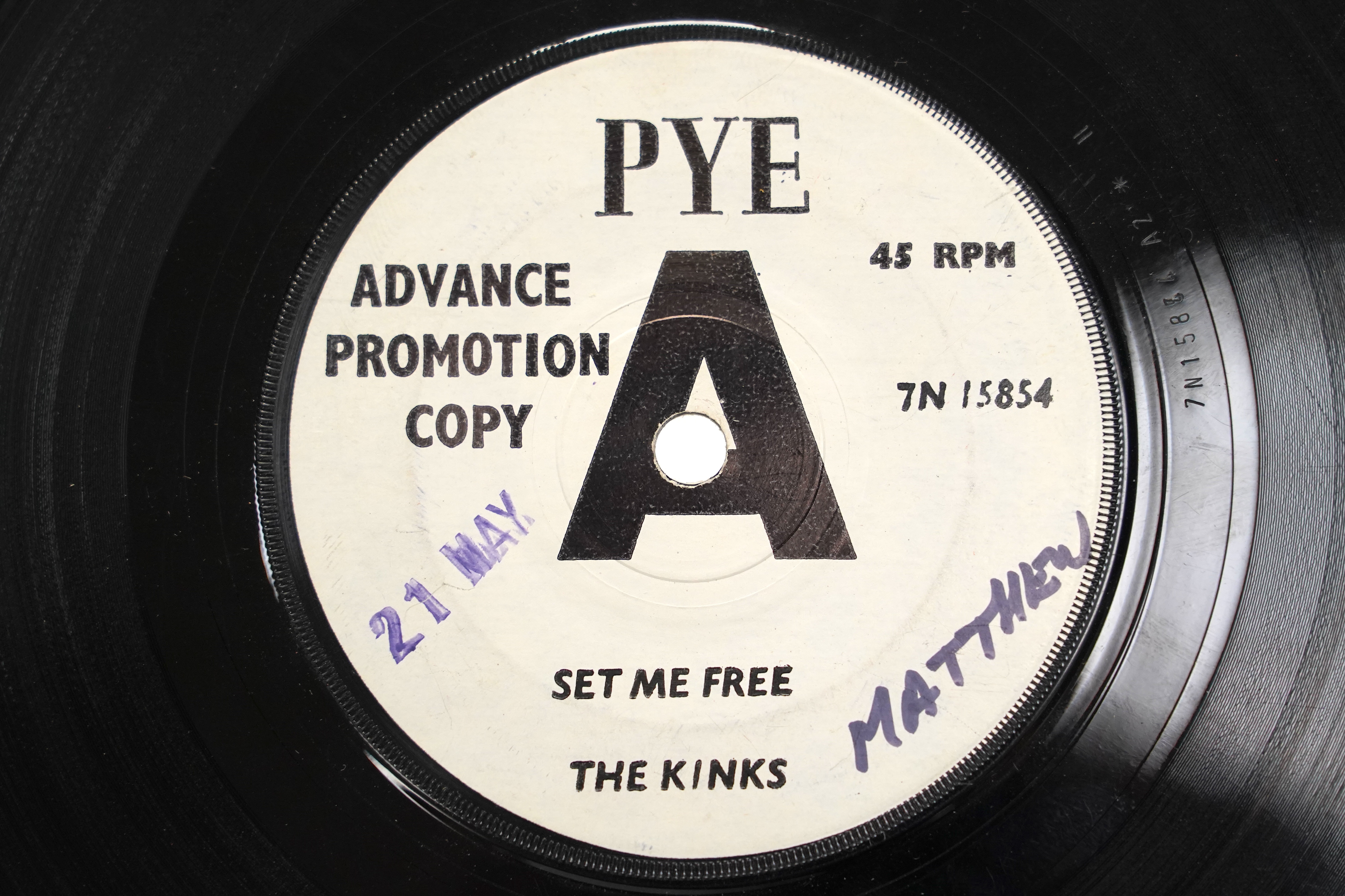 Fourteen demo 7” singles, all with printed demo labels by Elton John, The Kinks, The Who and T-Rex, singles include; Rocket Man, Your Song, Set Me Free, Where Have All the Good Times Gone, My Generation, etc.